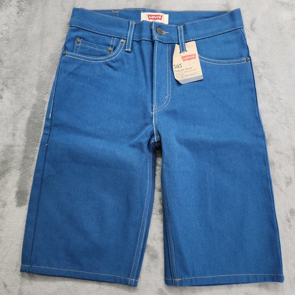 NEW Levi's Shorts Boys 16 Reg Blue Regular Fit Cotton Denim‎ Short Casual